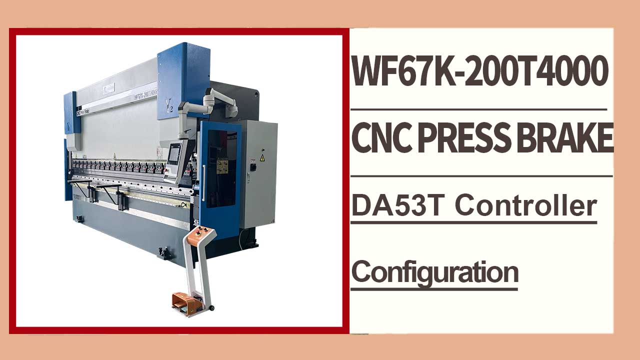 WF67K-E 200T4000 DA53T kontrol cihazı Enerji tasarruflu CNC abkant bükme testi