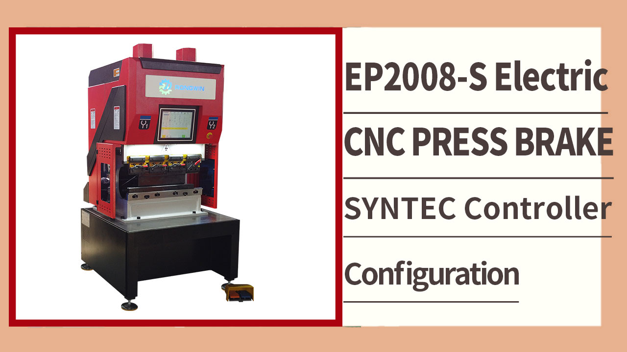 RONGWIN, SYNTEC kontrol ünitesine sahip EP2008-S -20T/800 elektrikli servo pres freninin bükme testini gösteriyor.